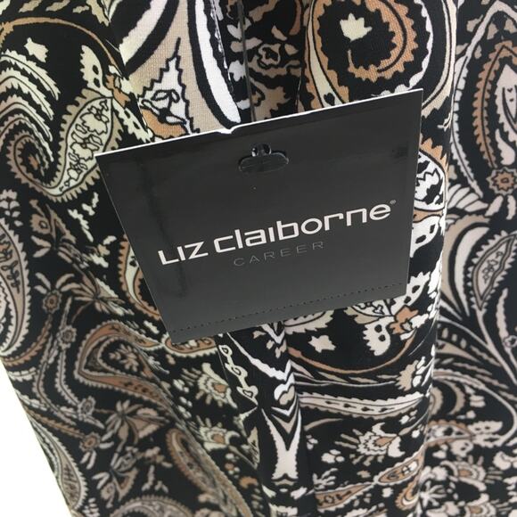 Liz Claiborne Career Grommet Tank Black Paisley XL - Picture 10 of 13